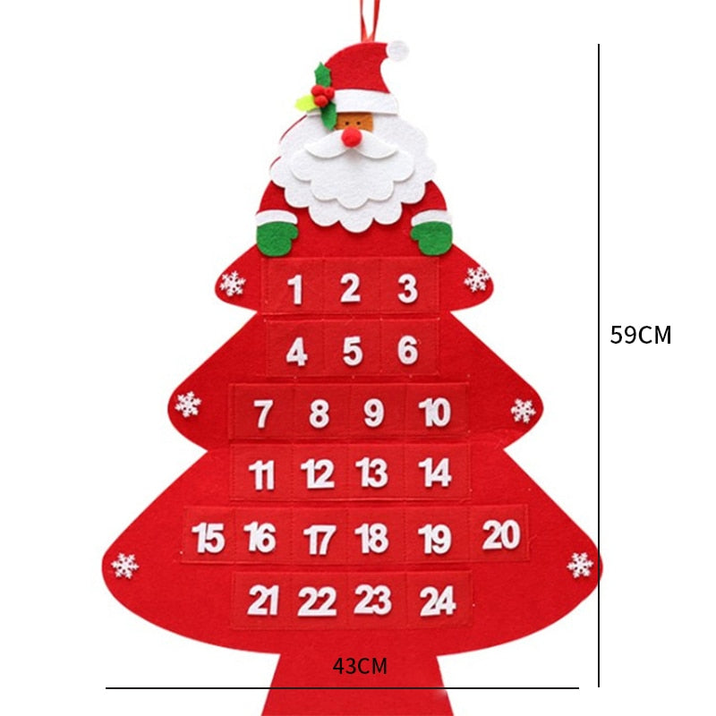 Calendar de advent mare suspendat - mai multe variante