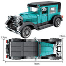 Set de construcție mașină de epocă albastră