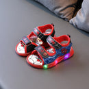 Sandale strălucitoare pentru copii Spiderman - mai multe culori