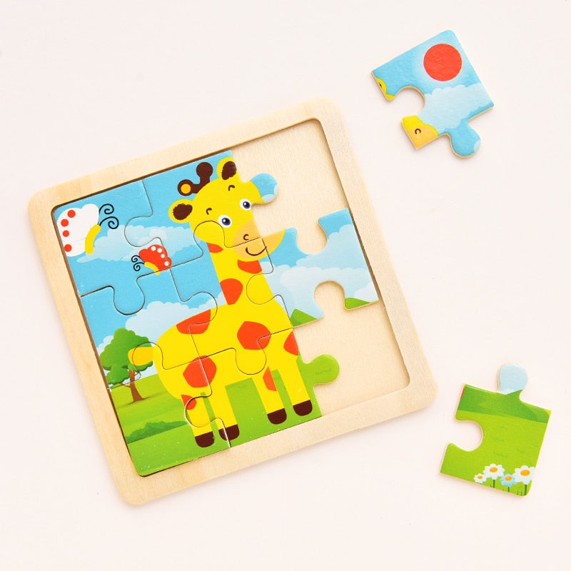 Puzzle din lemn pentru copii - mai multe variante