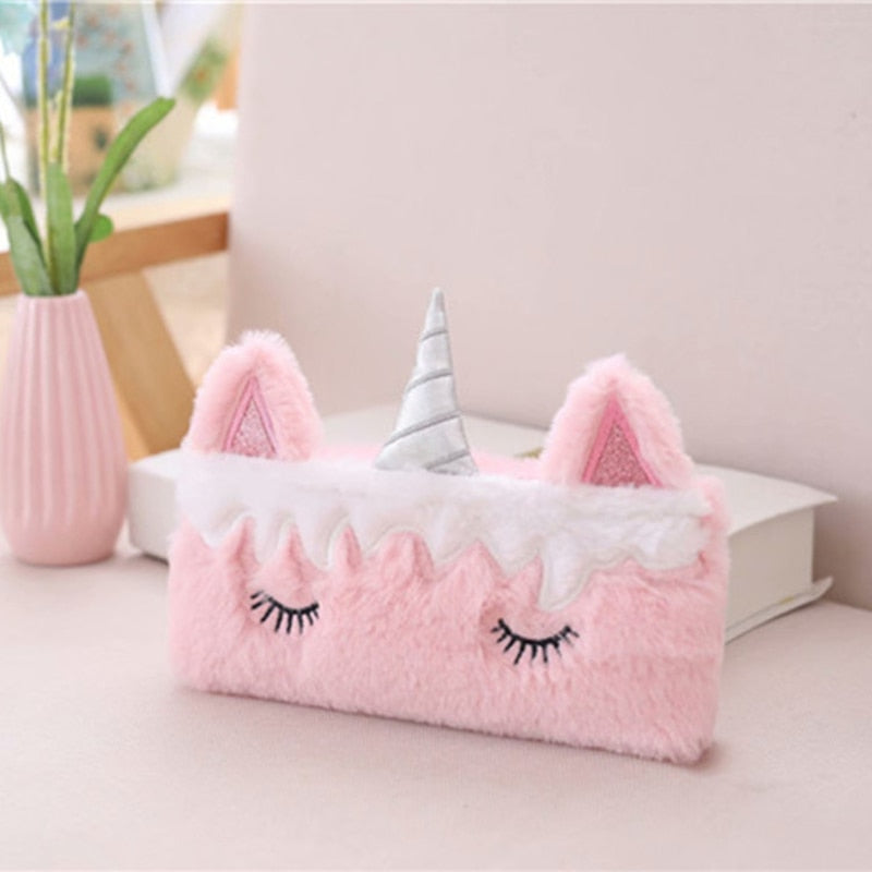 Curcubeu școală creion caz unicorn - mai multe culori