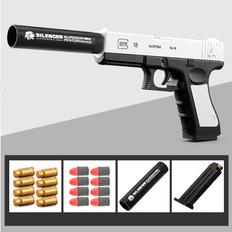 Pistol de jucărie Glock pentru copii - mai multe culori