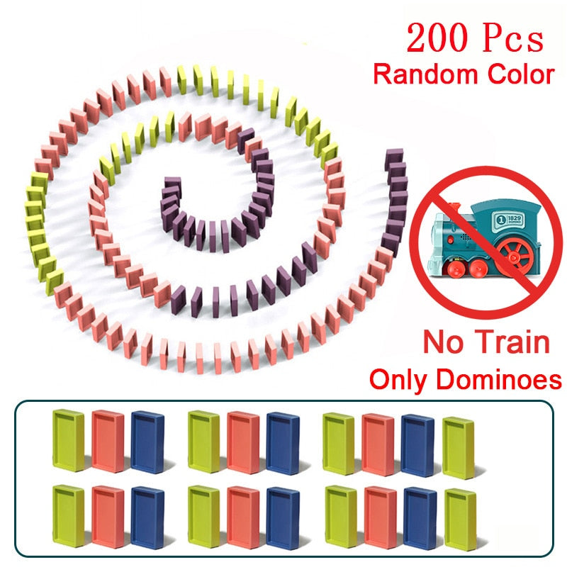 Tren automat pentru copii pentru domino - mai multe variante