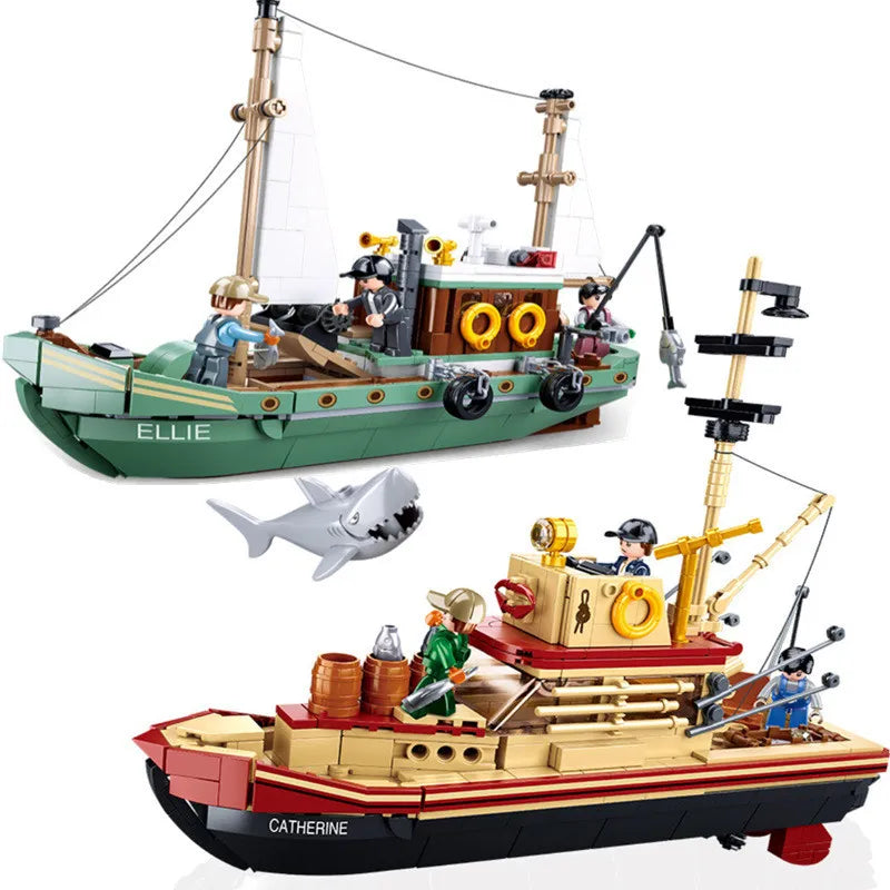Set de construcție bărci de pescuit pentru Lego - mai multe variante