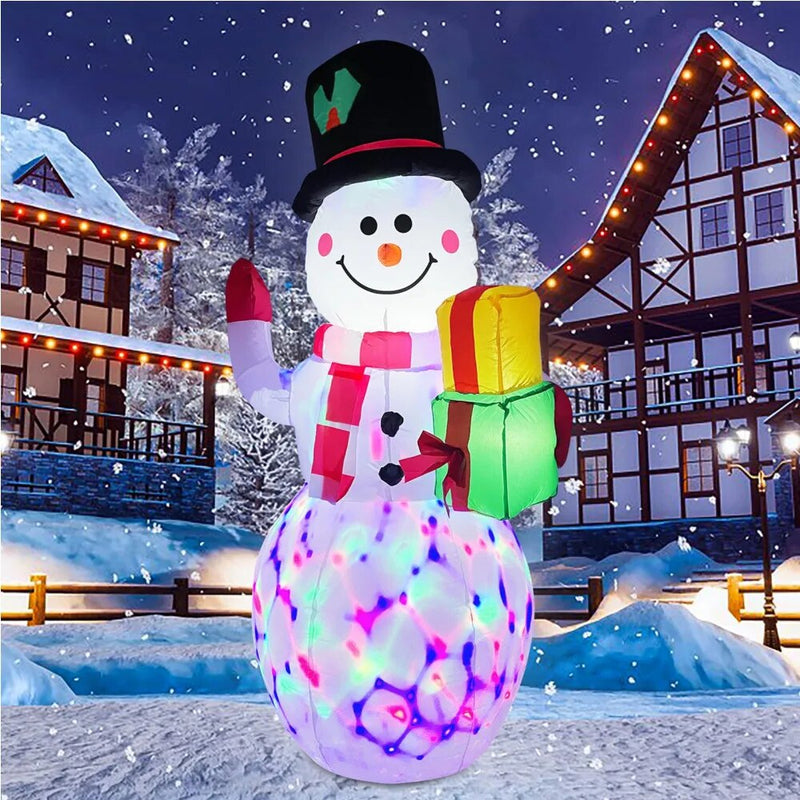 Ornament mare de Crăciun iluminat Snowman