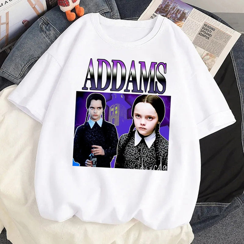 Tricou alb pentru femei Miercuri - mai multe variante
