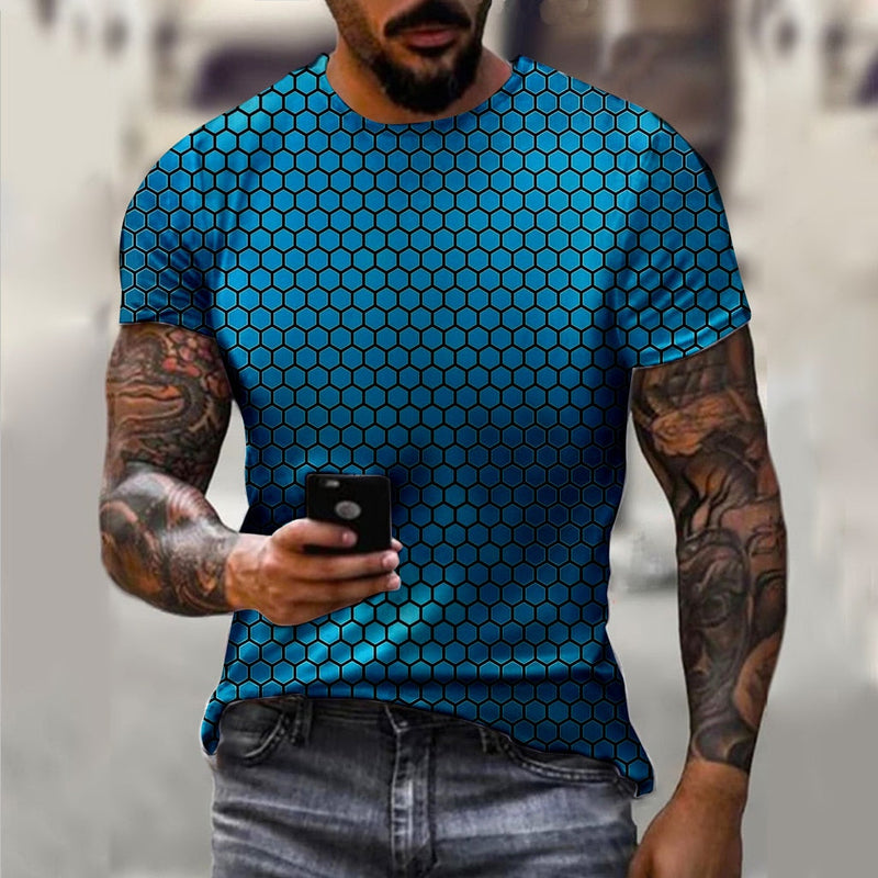 Tricou de designer pentru bărbați cu imprimare 3D - mai multe variante