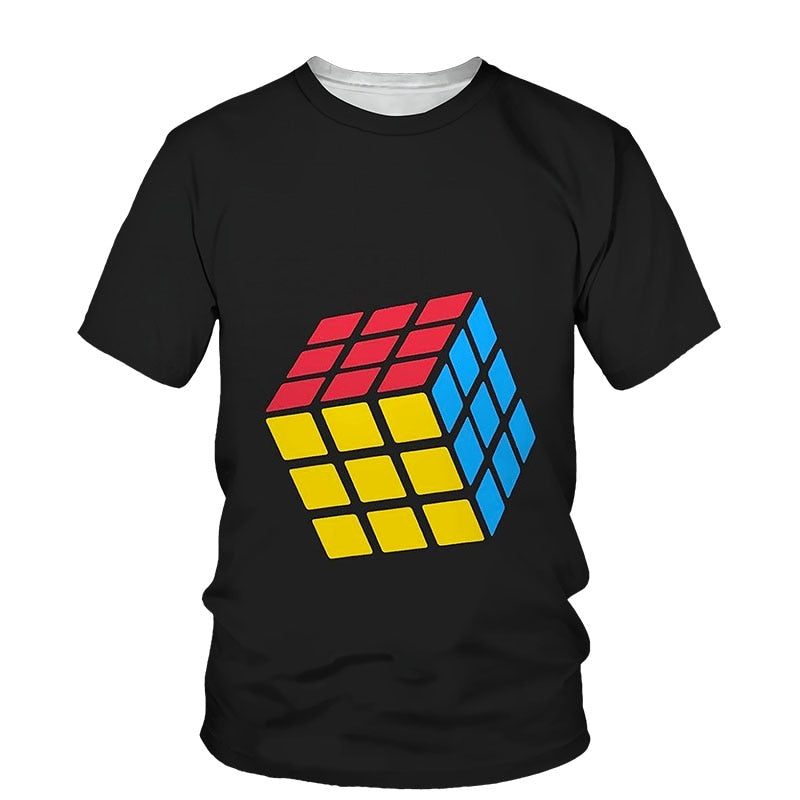 Tricou pentru bărbați cu imprimeu cubul lui Rubik - mai multe variante