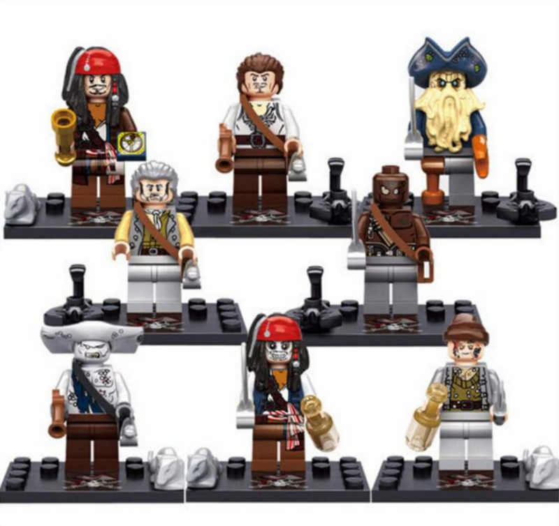 Figurine Pirates of the Caribbean pentru Lego - 8 buc