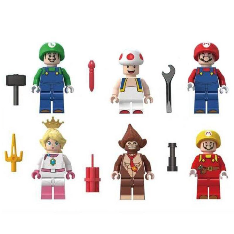 Figurine Super Mario pentru Lego - 6 buc