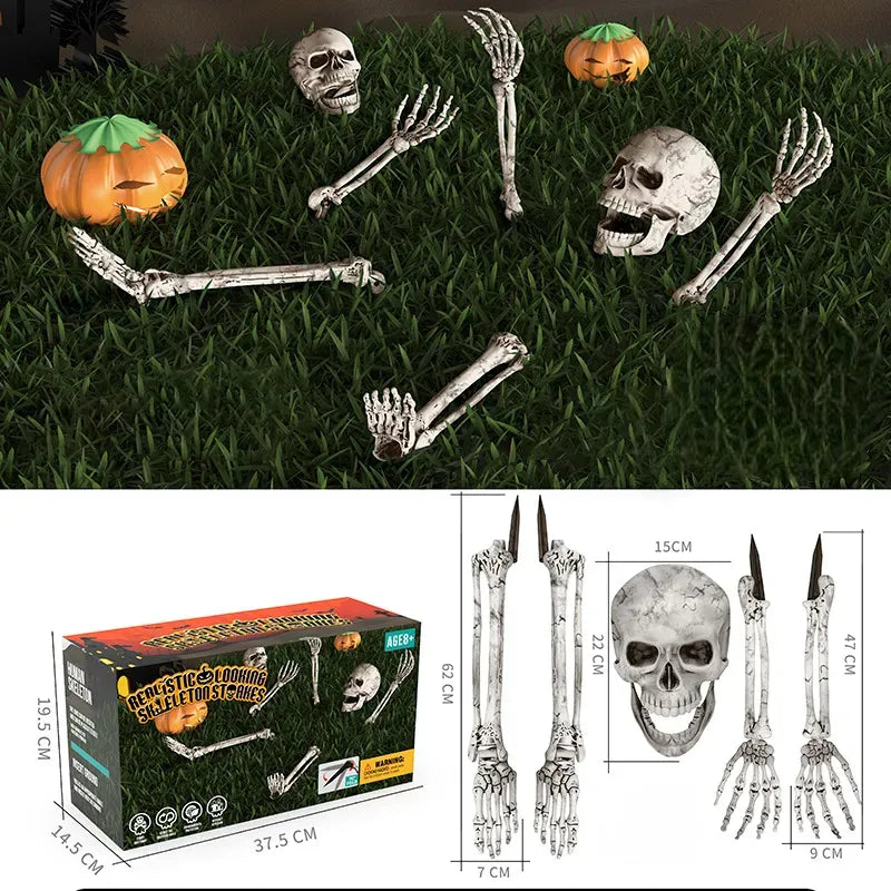 Decorațiuni de grădină de Halloween Skeleton - mai multe variante