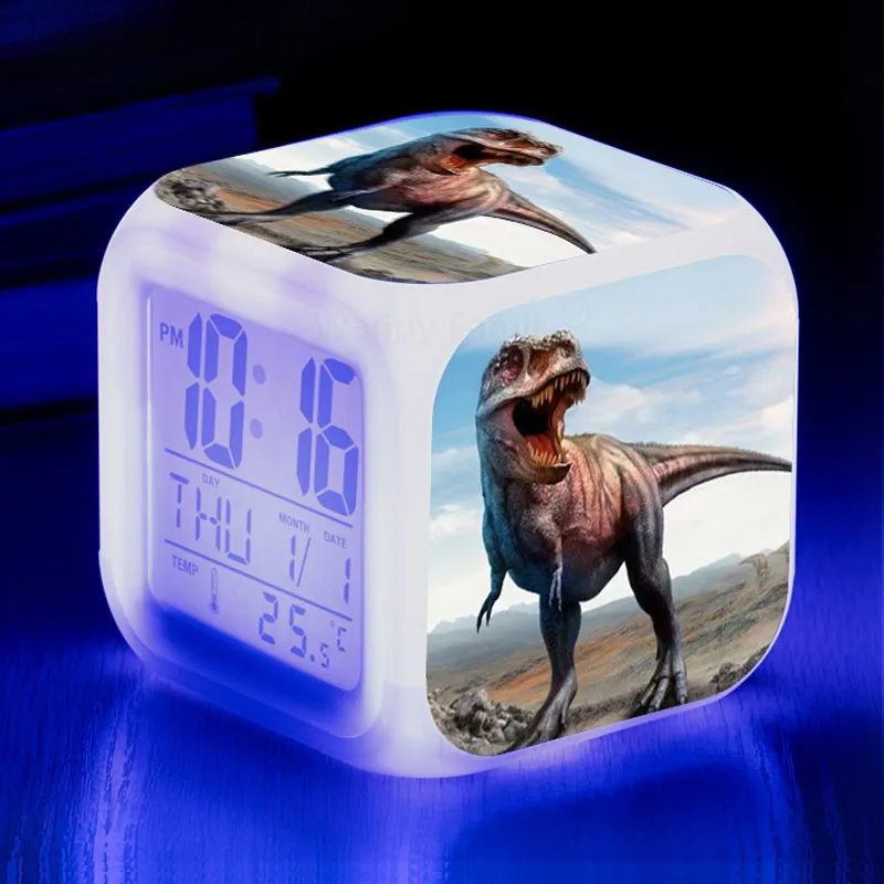 Designer LED Alarmă cu ceas cu dinozauri Jurassic World - mai multe variante