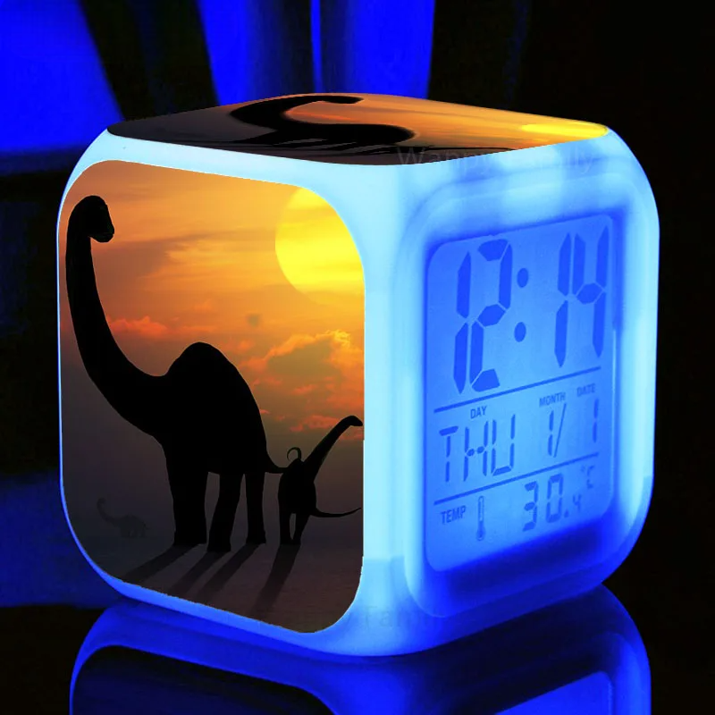 Designer LED Alarmă cu ceas cu dinozauri Jurassic World - mai multe variante