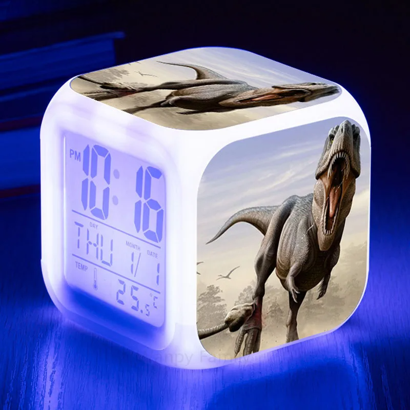 Designer LED Alarmă cu ceas cu dinozauri Jurassic World - mai multe variante