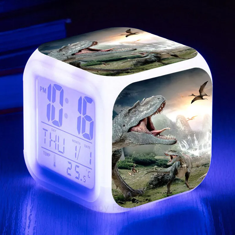 Designer LED Alarmă cu ceas cu dinozauri Jurassic World - mai multe variante