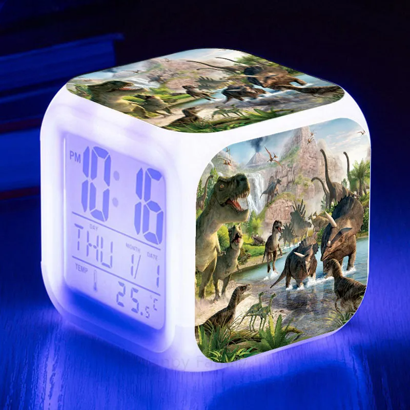 Designer LED Alarmă cu ceas cu dinozauri Jurassic World - mai multe variante