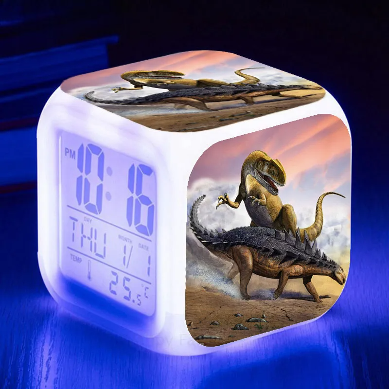 Designer LED Alarmă cu ceas cu dinozauri Jurassic World - mai multe variante