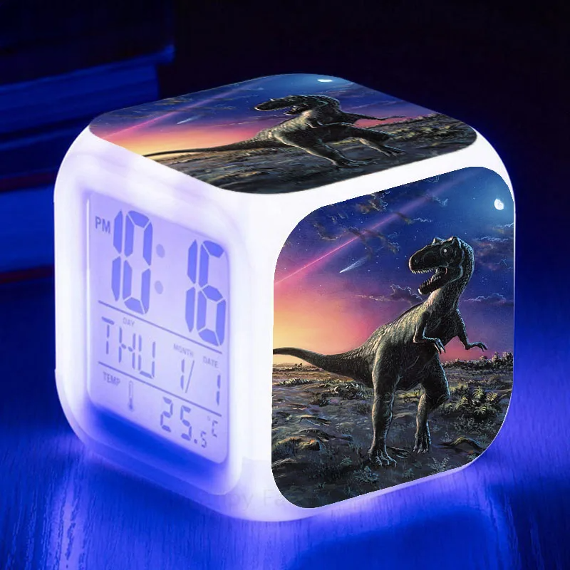 Designer LED Alarmă cu ceas cu dinozauri Jurassic World - mai multe variante