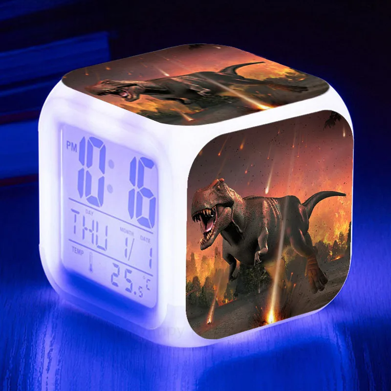 Designer LED Alarmă cu ceas cu dinozauri Jurassic World - mai multe variante