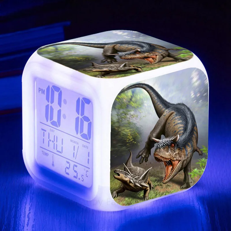 Designer LED Alarmă cu ceas cu dinozauri Jurassic World - mai multe variante