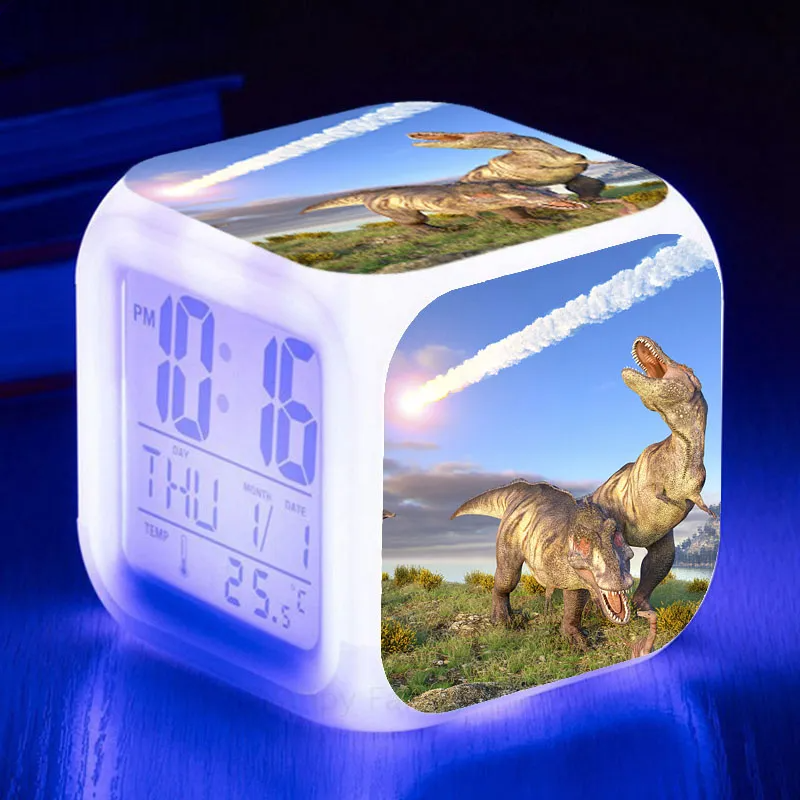 Designer LED Alarmă cu ceas cu dinozauri Jurassic World - mai multe variante