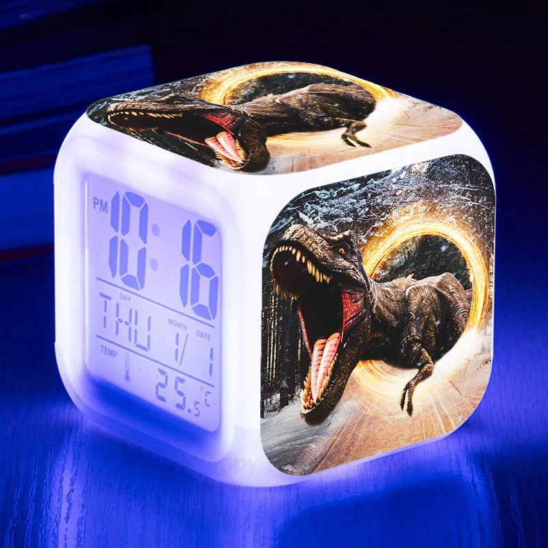 Designer LED Alarmă cu ceas cu dinozauri Jurassic World - mai multe variante