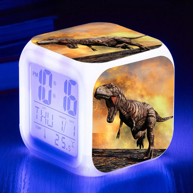 Designer LED Alarmă cu ceas cu dinozauri Jurassic World - mai multe variante