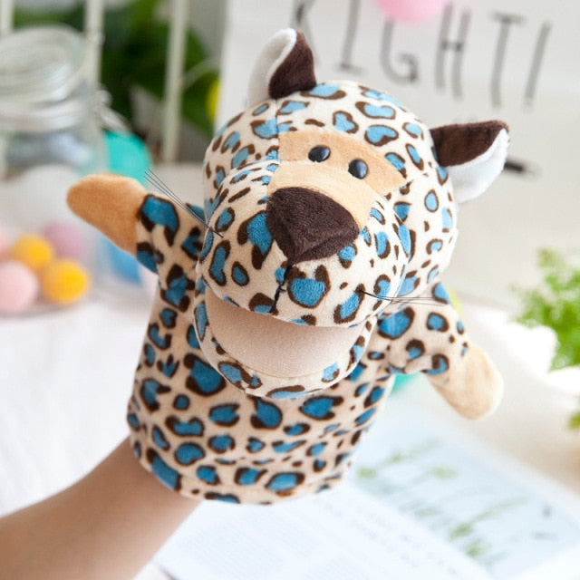 Marionetă de pluș pentru mână - leopard