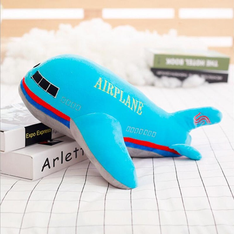Plush avion - albastru - mai multe mărimi