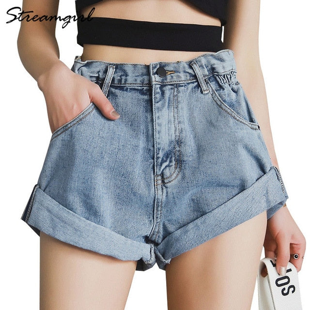 Pantaloni scurți din denim pentru femei - mai multe culori