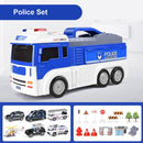 Camion de poliție cu mașini - albastru