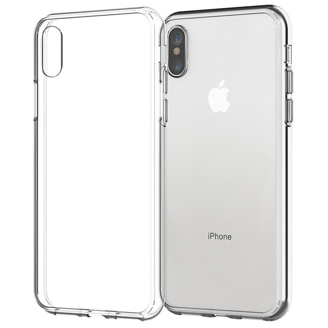 Husă transparentă din silicon pentru iPhone - de la modelul 5 până la 13 Pro Max