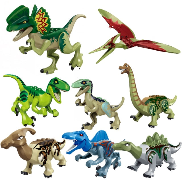 Figurine dinozauri Jurassic World pentru Lego - 8 buc