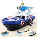 Navă de poliție cu mașini