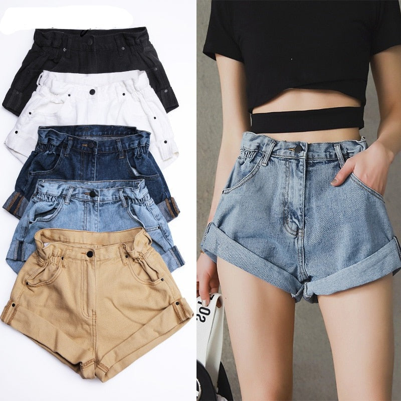 Pantaloni scurți din denim pentru femei - mai multe culori