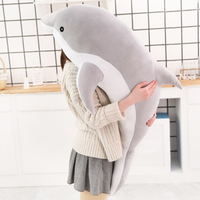 Plush delfin gri - mai multe mărimi