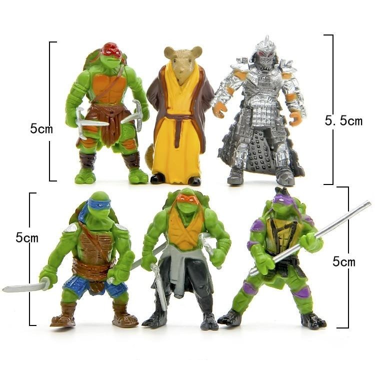 Figurine Țestoasele Ninja - 6 buc