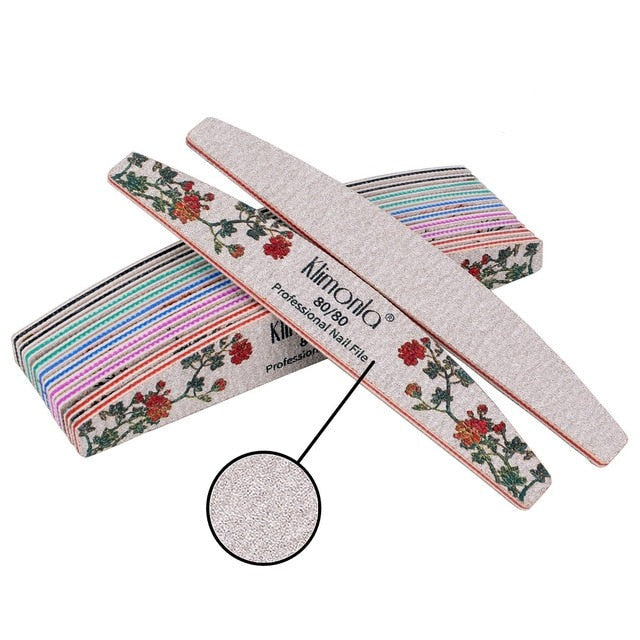Fișă de unghii cu motiv floral - mai multe variante