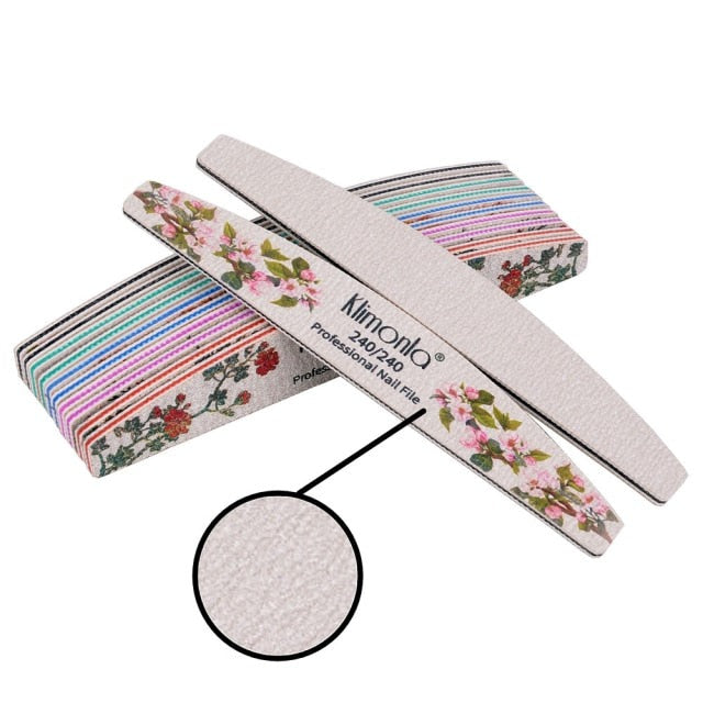 Fișă de unghii cu motiv floral - mai multe variante