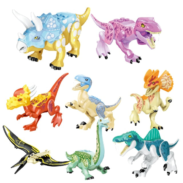 Figurine dinozauri Jurassic World pentru Lego - 8 buc