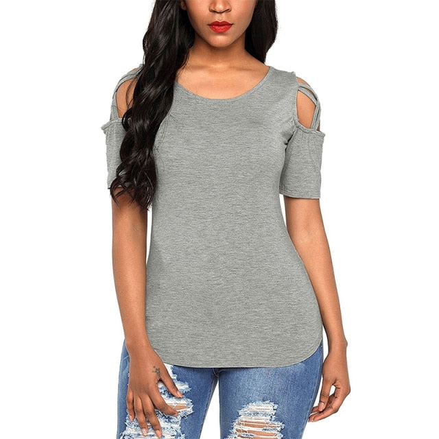 Tricou elegant pentru femei fără imprimeu - mai multe culori