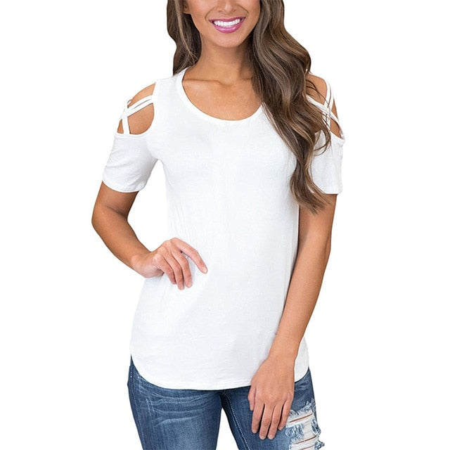 Tricou elegant pentru femei fără imprimeu - mai multe culori