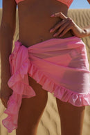 Fustă din plasă cu volane peste costumul de baie - mai multe culori