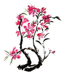 Tatuaj de flori de piersic pentru mici și mari - mai multe variante