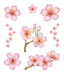 Tatuaj de flori de piersic pentru mici și mari - mai multe variante