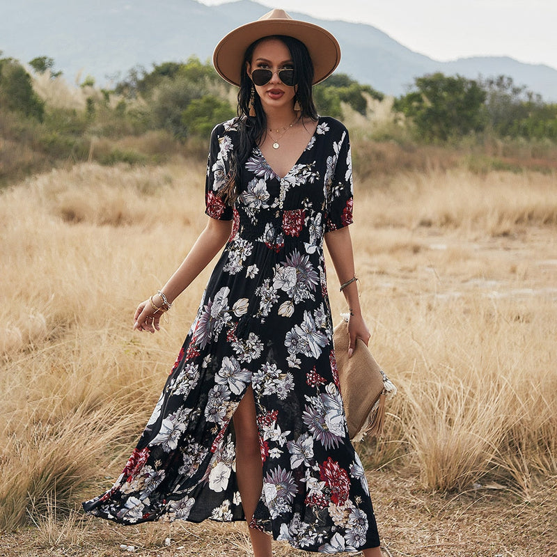 Rochie pentru femei cu flori - mai multe culori