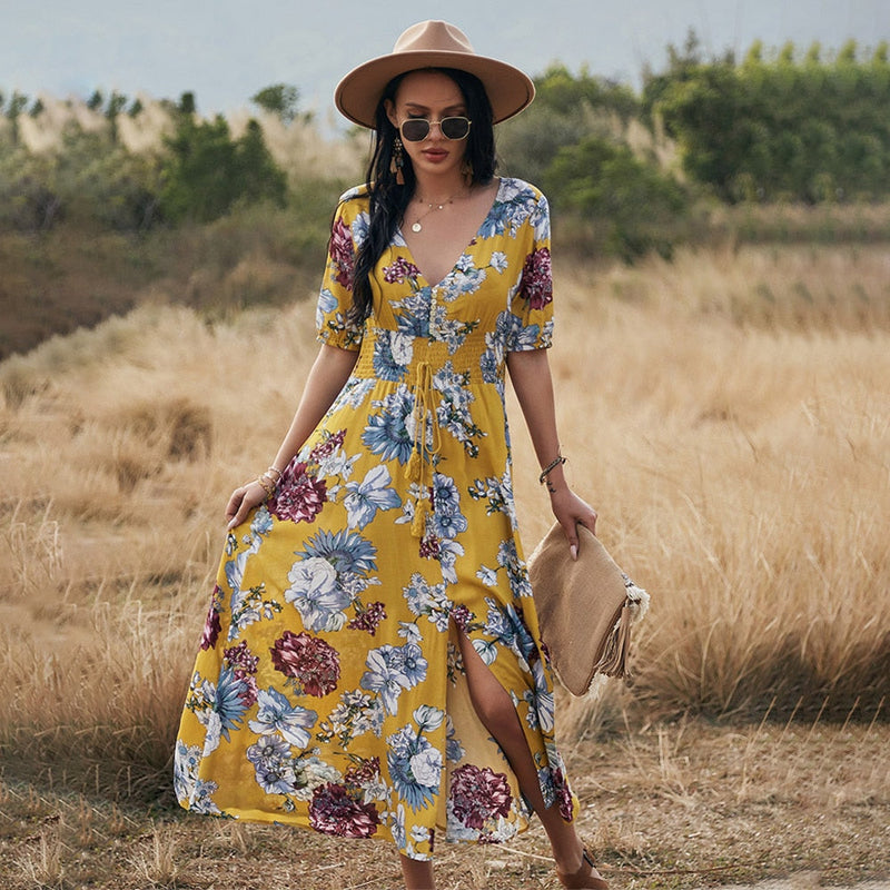 Rochie pentru femei cu flori - mai multe culori