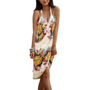 Rochie de plajă cu motive florale - mai multe culori