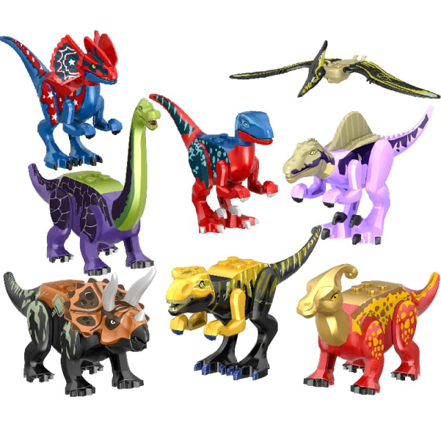 Figurine dinozauri Jurassic World pentru Lego - 8 buc