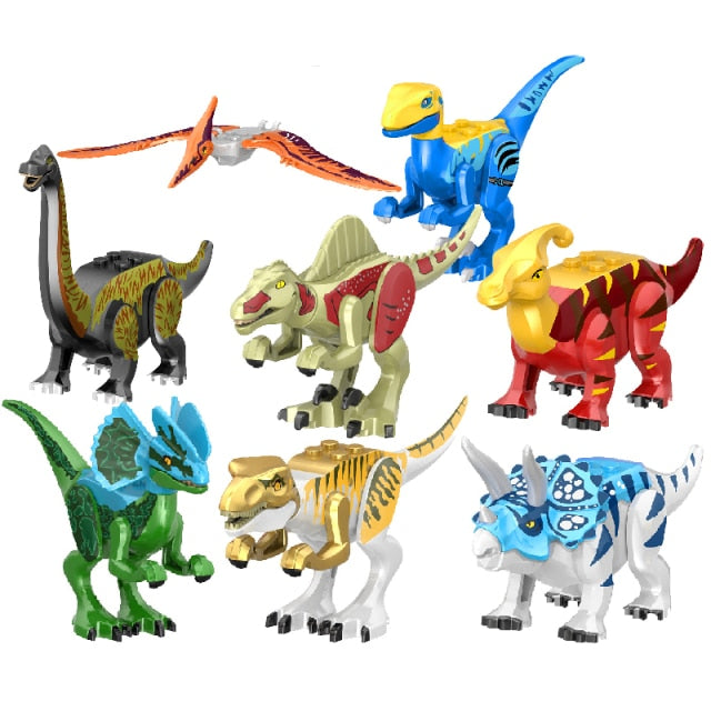 Figurine dinozauri Jurassic World pentru Lego - 8 buc